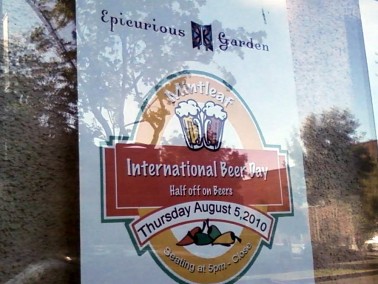 International Beer Day poster in North Berkeley